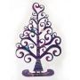 Vardool Art Limited Edition Metal Christmas Tree Card Holder with Jeweled Magnets (Purple) - 2