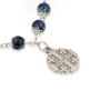 Holyland Rosary Blue Beaded Rosary Bracelet with Jerusalem Cross Charm - 2