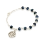 Holyland Rosary Blue Beaded Rosary Bracelet with Jerusalem Cross Charm - 3