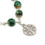 Holyland Rosary Green Beaded Rosary Bracelet with Jerusalem Cross Charm - 2