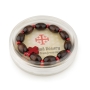 Holyland Olive Wood Elasticated Rosary Bracelet with Red Wooden Cross - 7