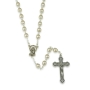 Holyland Rosary Pearl Beaded Rosary with Crucifix and Mary Charm - 1