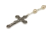 Holyland Rosary Pearl Beaded Rosary with Crucifix and Mary Charm - 4