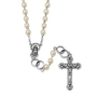 Holyland Rosary Pearl Beaded Cana Wedding Rosary with Crucifix and Mary Charm - 2