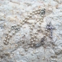 Holyland Rosary Pearl Beaded Cana Wedding Rosary with Crucifix and Mary Charm - 6