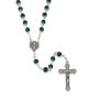 Holyland Rosary Green Beaded Rosary with Crucifix and Jerusalem Cross - 1