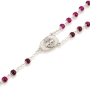 Holyland Rosary Pink Beaded Rosary with Jordan River Water and Crucifix - 3