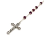 Holyland Rosary Pink Beaded Rosary with Jordan River Water and Crucifix - 4