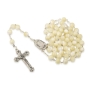 Holyland Rosary Pearl Beaded Rosary with Jordan River Water and Crucifix - 5