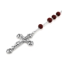 Holyland Rosary Red Rose Scented Wooden Beaded Rosary with Crucifix and Medallion - 2