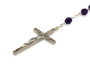 Holyland Rosary Faceted Purple Beaded Rosary with Crucifix and Mary Charm - 4