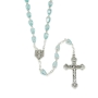 Holyland Rosary Light Blue Faceted Teardrop Beaded Rosary with Crucifix and Jerusalem Cross - 2