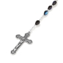Holyland Rosary Black Faceted Teardrop Beaded Rosary with Crucifix and Mary Charm - 2
