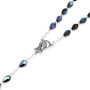 Holyland Rosary Black Faceted Teardrop Beaded Rosary with Crucifix and Mary Charm - 3