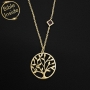 Nano Tree of Life Necklace with Bible Microchip - Silver or Gold-Plated - 8