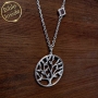 Nano Tree of Life Necklace with Bible Microchip - Silver or Gold-Plated - 5