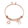 Adi 14K Rose Gold-Plated Stainless Steel Chai and Star of David Bangle Bracelet  - 1