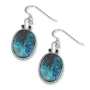 925 Sterling Silver and Eilat Stone Oval Earrings  - 1