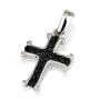 925 Sterling Silver Cross Pendant with Zircon Stones (Choice of Color) - 4