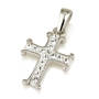 925 Sterling Silver Cross Pendant with Zircon Stones (Choice of Color) - 5