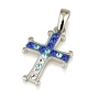 925 Sterling Silver Cross Pendant with Zircon Stones (Choice of Color) - 2