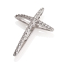 925 Sterling Silver Infinity Cross Pendant with Zircon Stones - 1