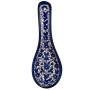 Armenian Ceramic Blue Flowers Spoon Rest - 1
