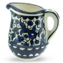 Armenian Ceramic Blue and White Floral Milk Jug - 1