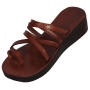 Shifra Brown Handmade Leather Woman's Jesus Sandals  - 1