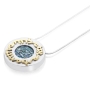 Sterling Silver, 9k Gold and Roman Glass My Beloved Circle Necklace  - 1