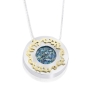 Sterling Silver, 9k Gold and Roman Glass My Beloved Circle Necklace  - 2