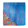  Yair Emanuel Painted Square Silk Scarf - Jerusalem  (Blue) - 1