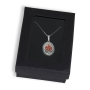 Art In Clay Sterling Silver Pomegranate Ceramic Necklace with 24K Gold Accents - 2