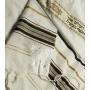 Talitnia Acrylic Wool Traditional Tallit Prayer Shawl (Black and Gold Stripes) - 5