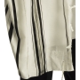 Talitnia Acrylic Wool Traditional Tallit Prayer Shawl (Black and Silver Stripes) - 5
