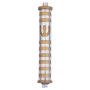 Agayof Cylindrical Modern Striped Mezuzah Case (Choice of Colors) - 2