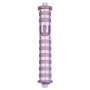Agayof Cylindrical Modern Striped Mezuzah Case (Choice of Colors) - 10