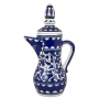 Armenian Ceramics Tall Blue Floral Coffee Pot   - 1