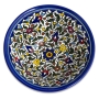 Armenian Ceramics Colorful Flowers Extra Large Tall Serving Bowl  - 1