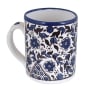 Armenian Ceramic Blue and White Flower Mug - 1