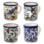Armenian Ceramic Colorful Coffee Mugs - Set of 4  - 1