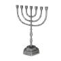 Traditional Seven Branch Menorah (Variety of Colors) - 7