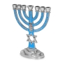 Star of David 7-Branched Menorah with Choshen (Choice of Colors) - 4