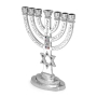 Star of David 7-Branched Menorah with Choshen (Choice of Colors) - 6