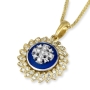 Anbinder Jewelry 14K Gold Jerusalem Cross Halo Pendant with Diamonds - 1