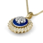 Anbinder Jewelry 14K Gold Jerusalem Cross Halo Pendant with Diamonds - 2