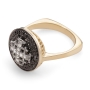 Anbinder Jewelry 14K Gold Jerusalem Cross Ring with White & Black Diamonds - 4