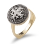 Anbinder Jewelry 14K Gold Jerusalem Cross Ring with White & Black Diamonds - 2
