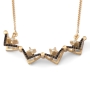 Anbinder Jewelry 14K Gold Double-Sided Jerusalem Cross Black/White Diamond Necklace - 5