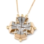 Anbinder Jewelry 14K Gold Jerusalem Cross Magnetic Diamond Necklace - 2